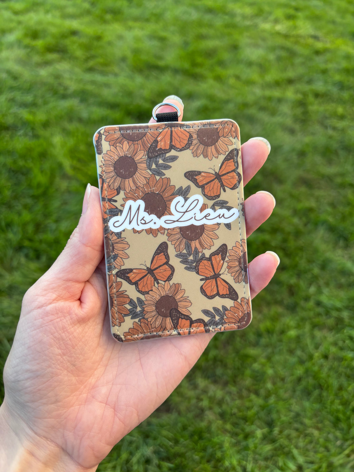 Personalized Teacher ID Badge Holder