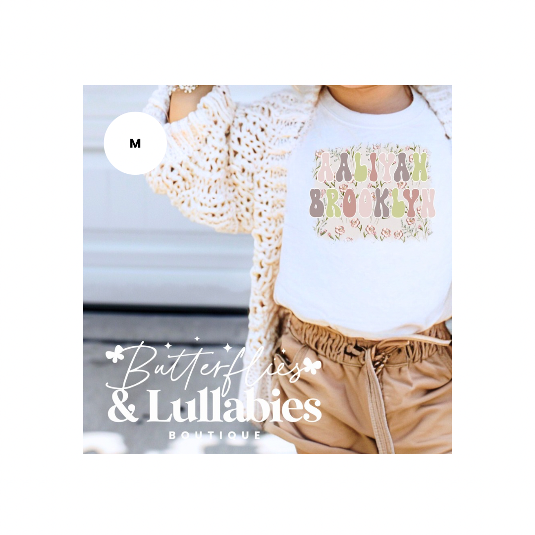 Floral Custom Name Shirt (Toddler/Youth)