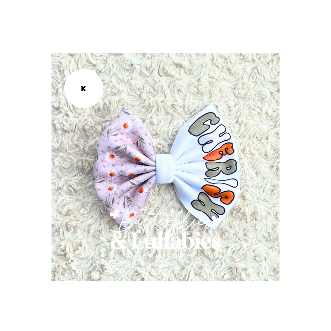 Floral Custom Name Bow