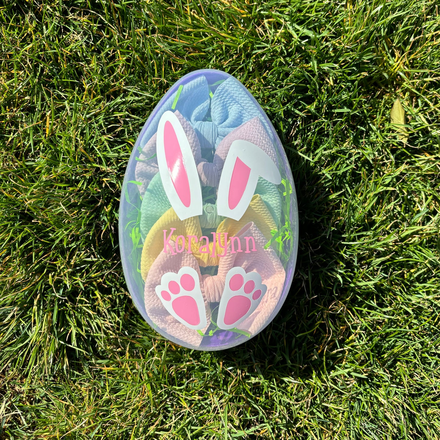 Personalized Jumbo Easter Egg Bow Bundle