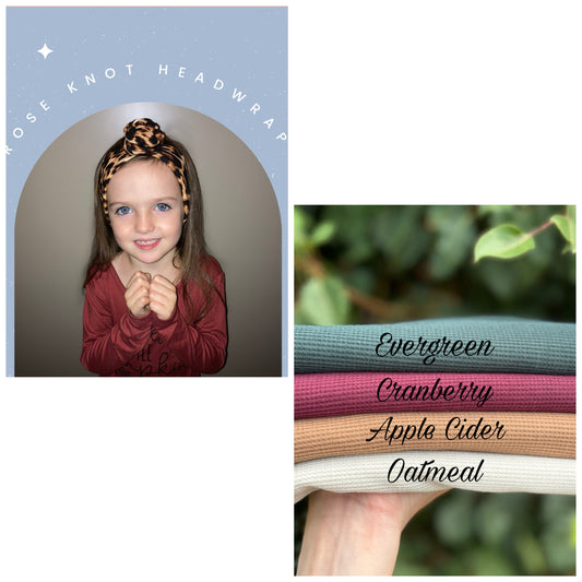 Fall Solids Rose Knot Headwrap