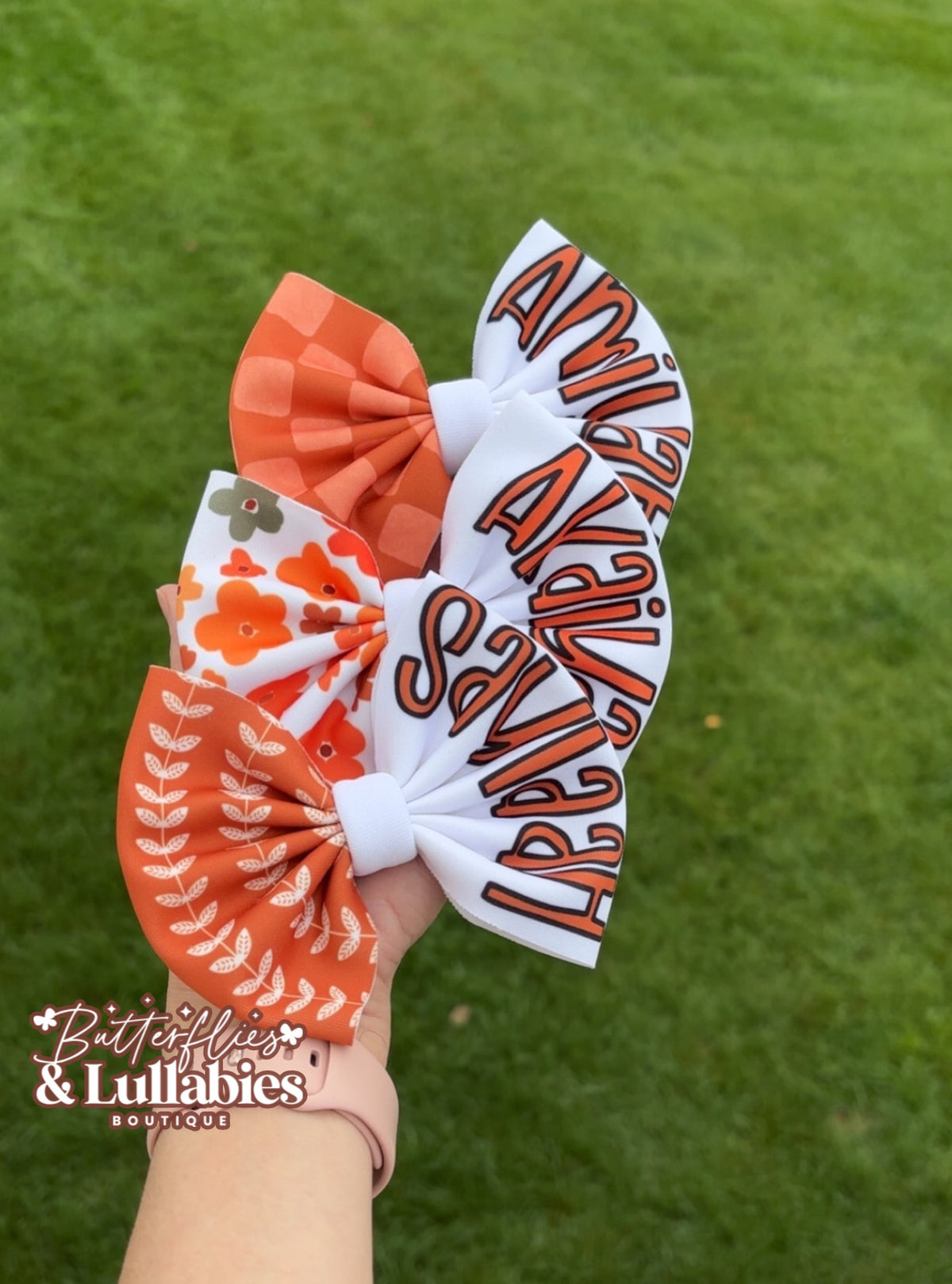 Autumn Name Bow - Warm Earthy Tones