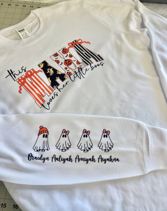 This Mama Loves Her Little Boos Personalized Crewneck