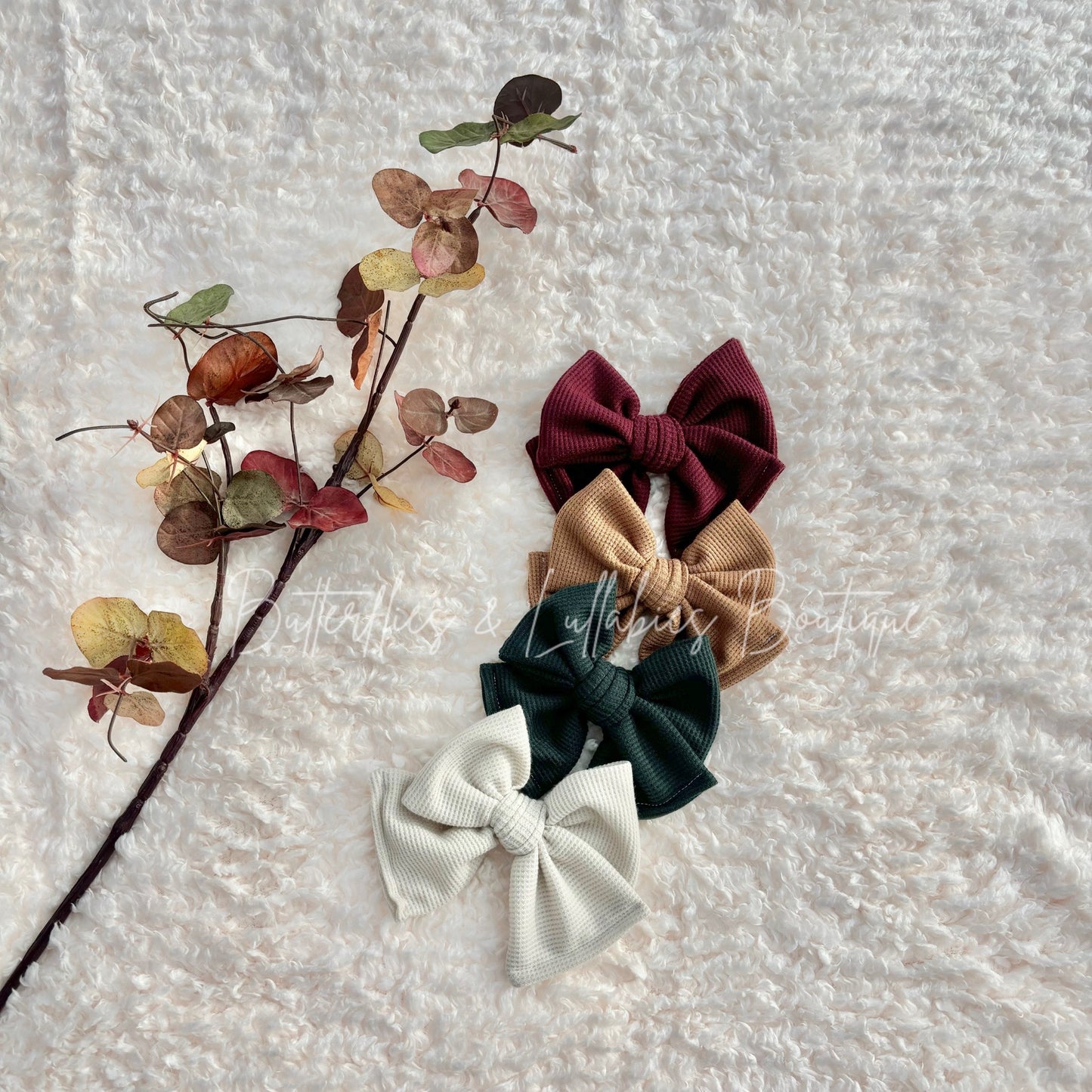 Fall Solids Hand-Tied Bow