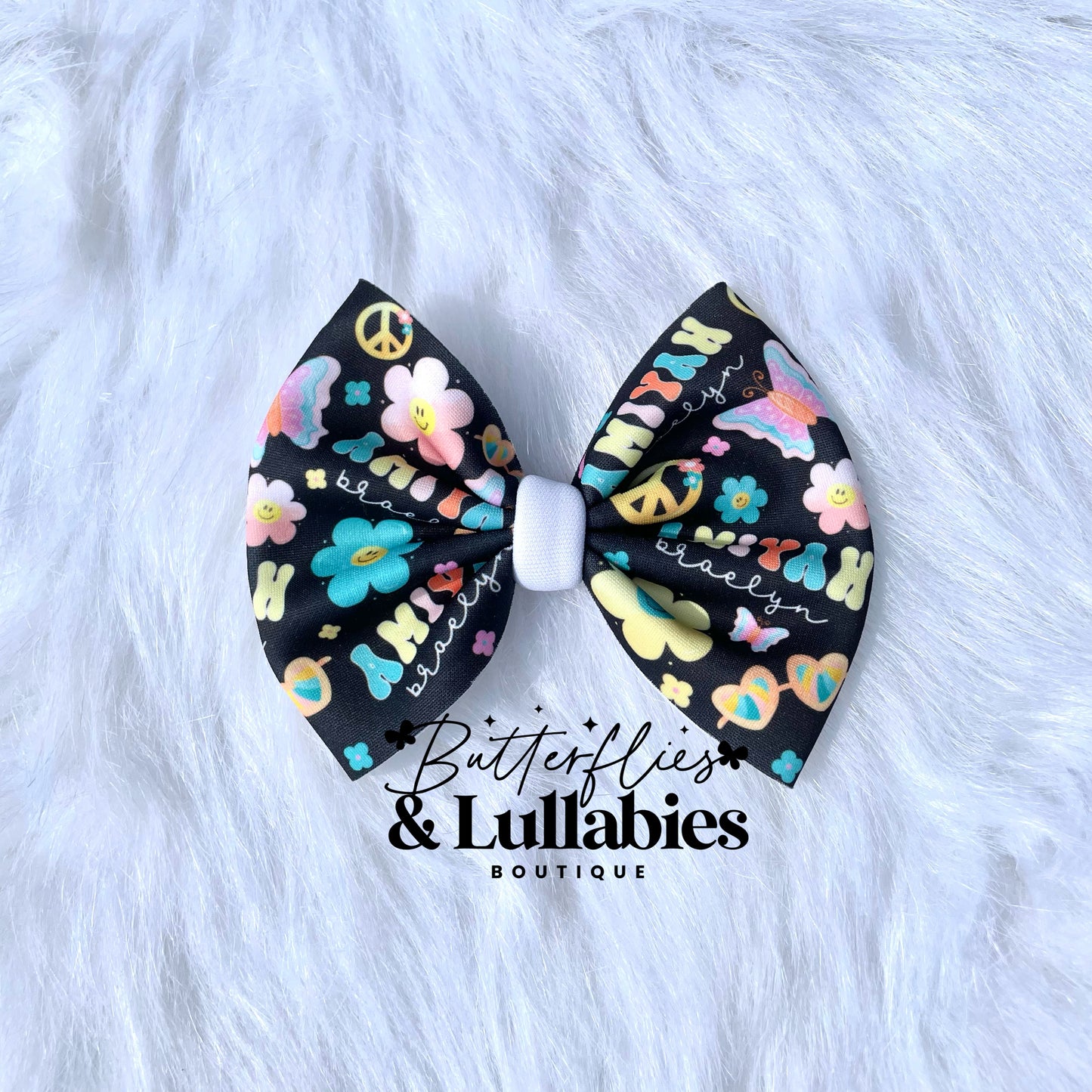 Summer Vibes Name Bow